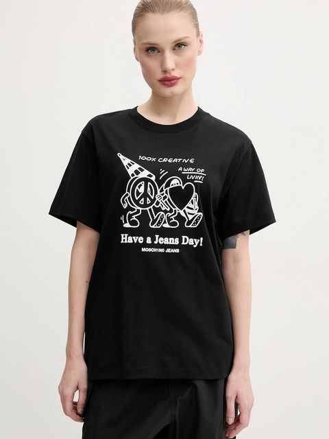 Moschino Jeans t-shirt bawełniany - zdjęcie produktu nr 1