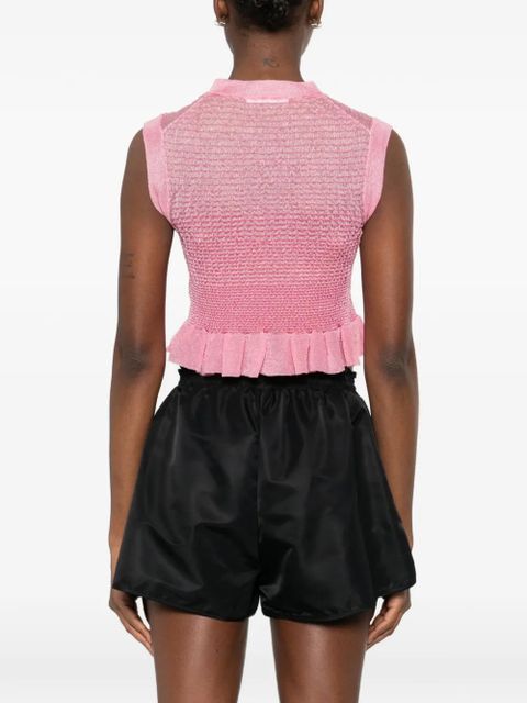 Cecilie Bahnsen ruffles sleeveless tank top - Pink
