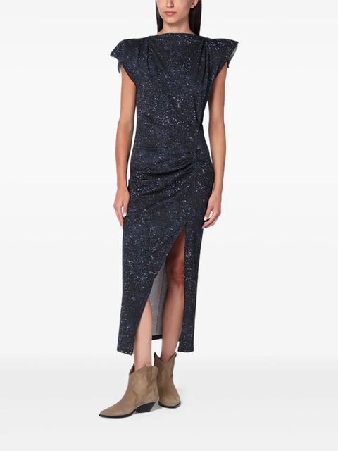 ISABEL MARANT ruched slit midi dress - Blue - zdjęcie produktu nr 2