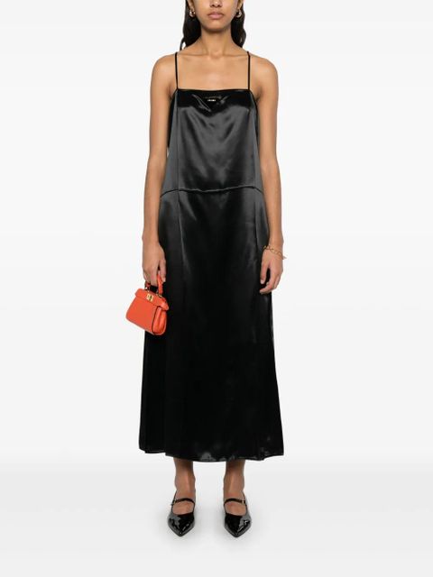Prada satin slip midi dress - Black