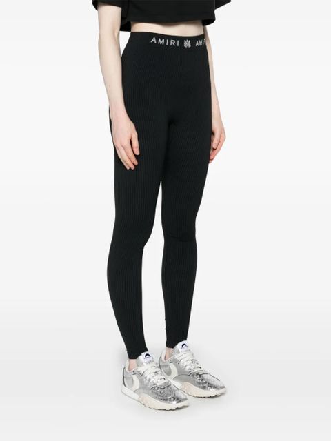 AMIRI logo-waistband performance leggings - Black