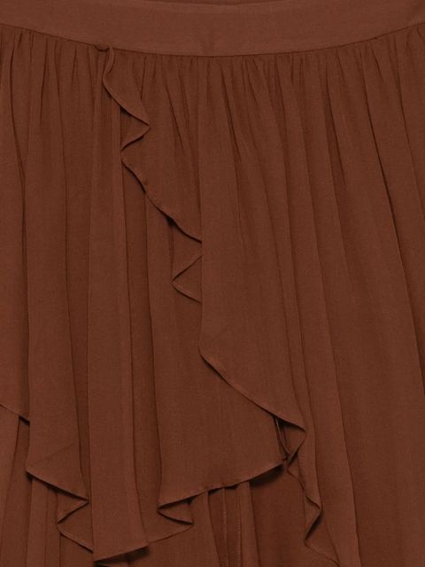 ZIMMERMANN ruffle-details midi skirt - Brown