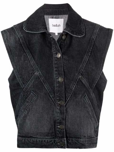 Ba&Sh panelled denim waistcoat - Grey - zdjęcie produktu nr 1
