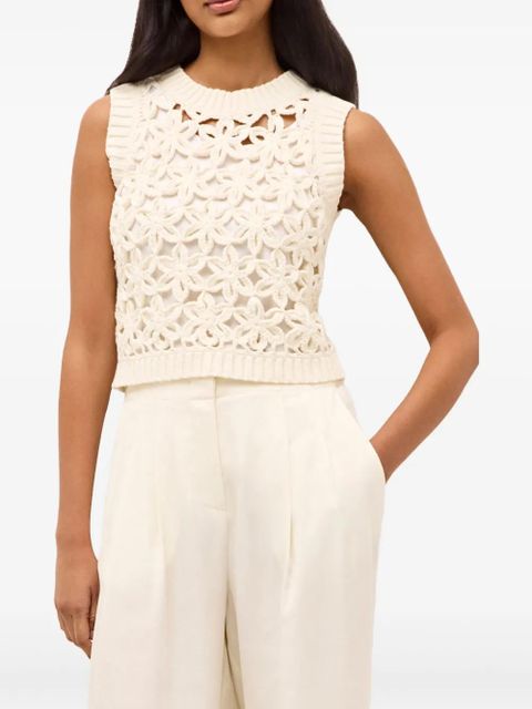 Marie Oliver Thea crochet top - White