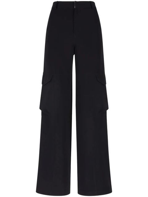 GCDS high-waisted gabardine cargo trousers - Black - zdjęcie produktu nr 1