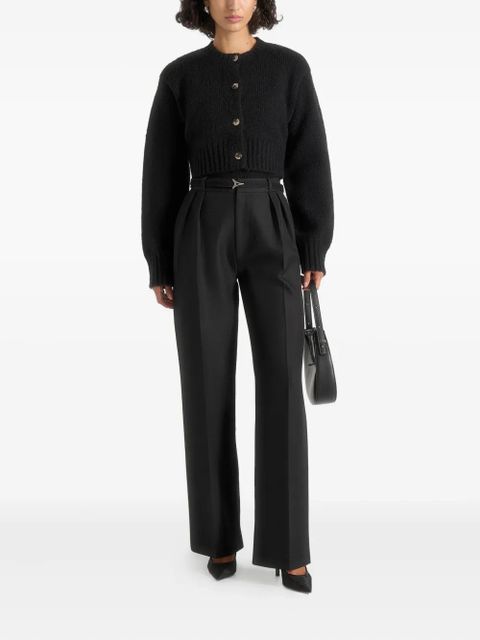 Manière De Voir Caren brushed button cardigan - Black - zdjęcie produktu nr 2