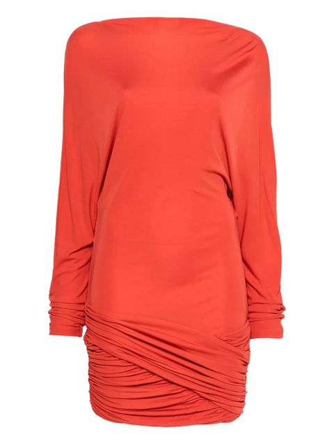 Christopher Esber Luna long-sleeved draped mini dress - Orange - zdjęcie produktu nr 1
