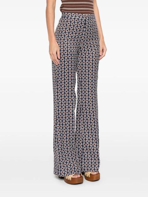 SANDRO floral-pattern trousers - Blue