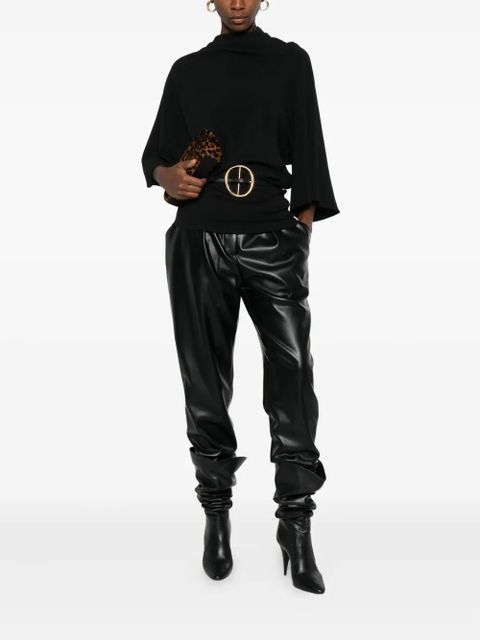 Balmain faux-leather trousers - Black