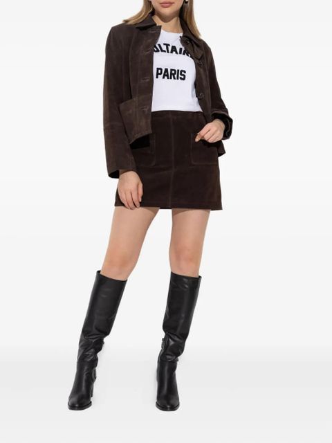 Zadig&Voltaire suede mini skirt - Brown