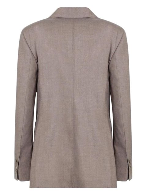 Max Mara double-breasted patch-pocket blazer - Brown