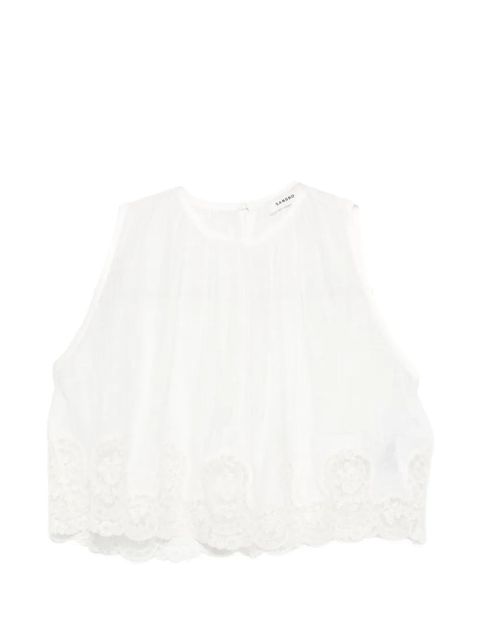 SANDRO lace-hem blouse - White - zdjęcie produktu nr 1