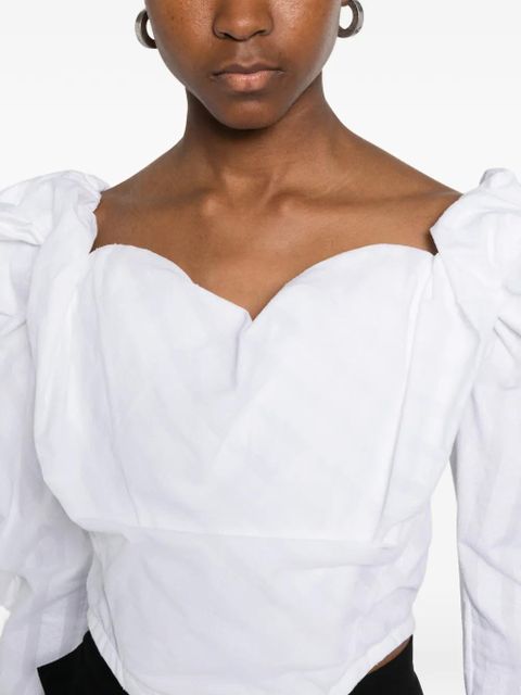 Vivienne Westwood Sunday puff-sleeve corset top - White