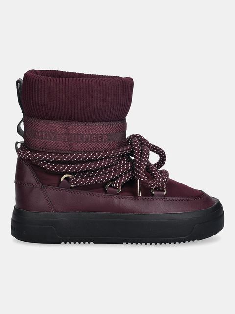 Tommy Hilfiger śniegowce SNOW BOOT WATER REPELLENT kolor bordowy FW0FW09260 - zdjęcie produktu nr 2