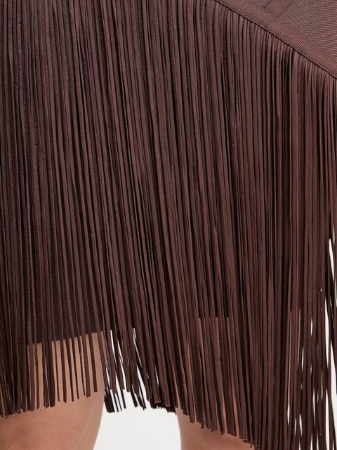 Herve Leger sukienka Josephine kolor brązowy mini dopasowana FRI8513807