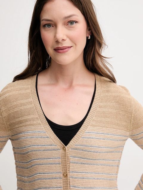 Pepe Jeans kardigan damski kolor brązowy lekki PL7000034