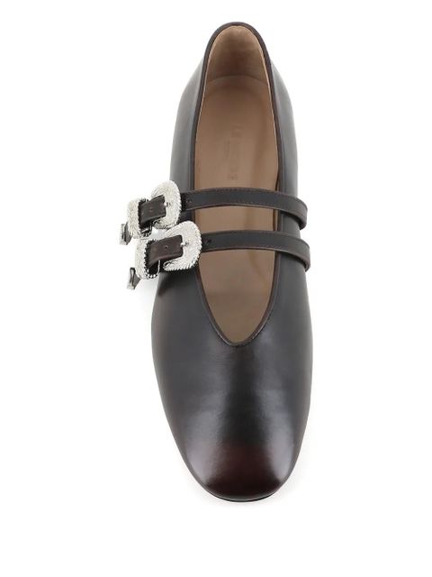 Le Monde Beryl Claudia buckle-strap ballet flats - Brown