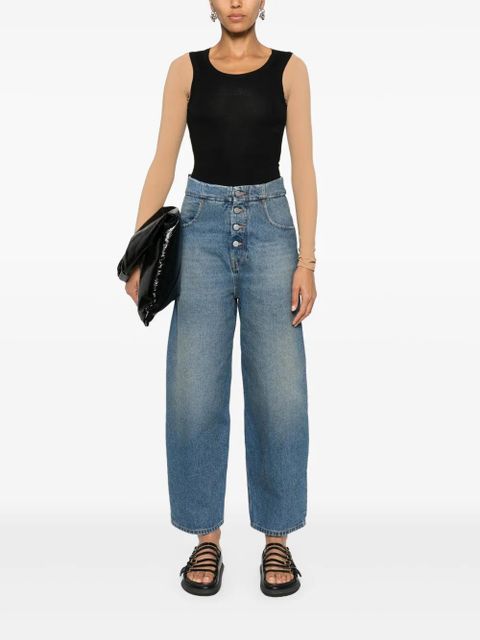 MM6 Maison Margiela high-rise wide-leg jeans - Blue - zdjęcie produktu nr 2