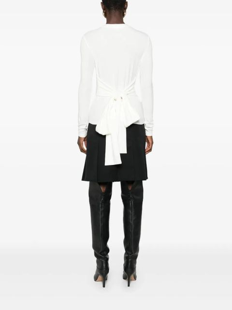 Eleh bow-embellished jumper - White