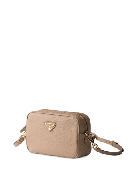 Prada mini zipper leather cross body bag - Neutrals - zdjęcie produktu nr 2