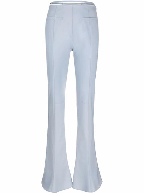 Jacquemus wool-blend flared trousers - Blue - zdjęcie produktu nr 1