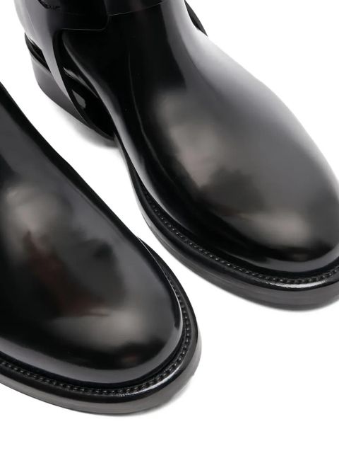 Casadei leather knee-high boots - Black