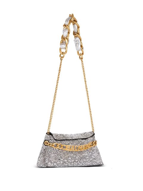 Balmain 1945 rhinestone-embellished clutch bag - Black