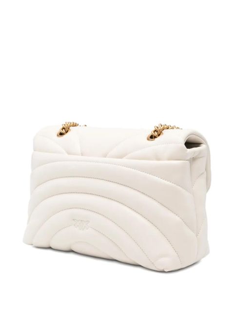 PINKO quilted bird-embellished shoulder bag - Neutrals