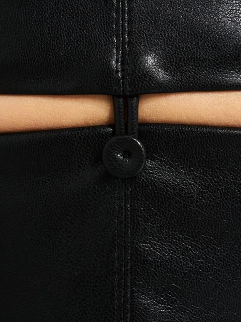 Nanushka Layan button sleeveless mini dress - Black