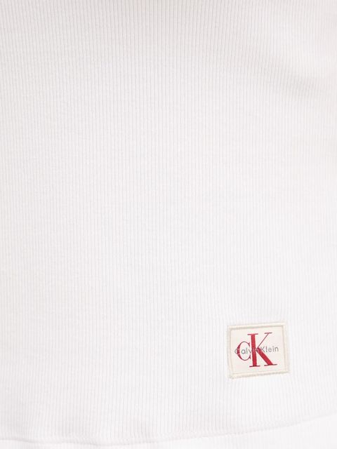 Calvin Klein Jeans top kolor biały z półgolfem LV047C909G