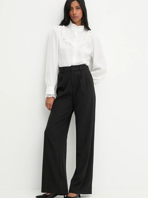 Answear.LAB koszula damska kolor biały regular ze stójką