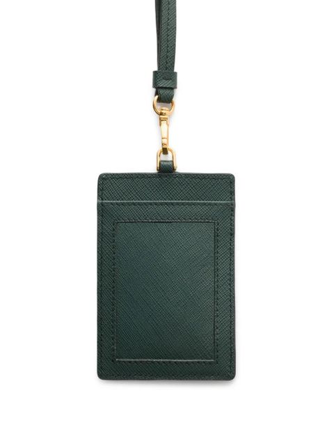 Prada leather badge holder - Green - zdjęcie produktu nr 2