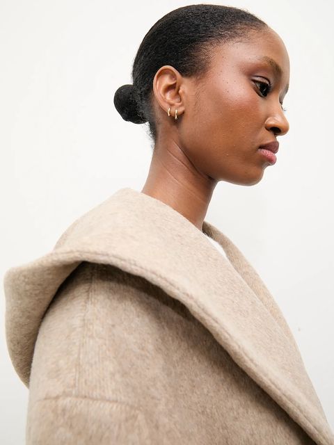 Answear.LAB płaszcz wełniany kolor beżowy