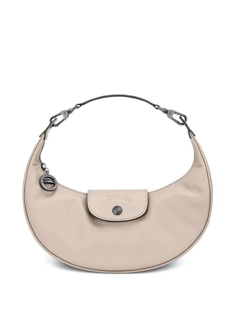 Longchamp Le Pilage curved leather shoulder bag - Pink - zdjęcie produktu nr 1