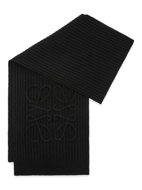LOEWE Anagram ribbed scarf - Black - zdjęcie produktu nr 1