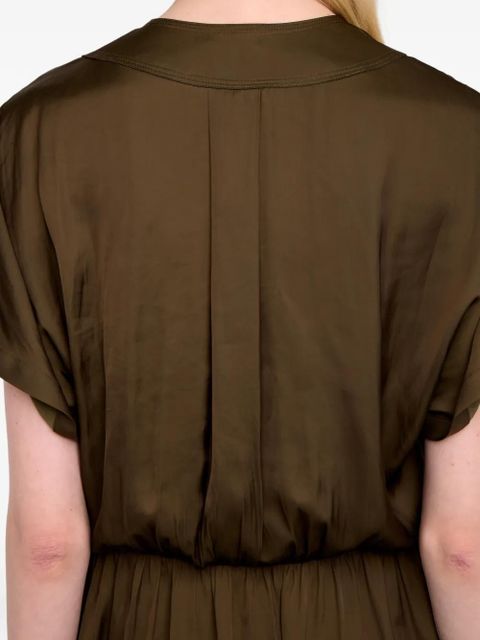 Zadig&Voltaire Riaz V-neck satin midi dress - Green