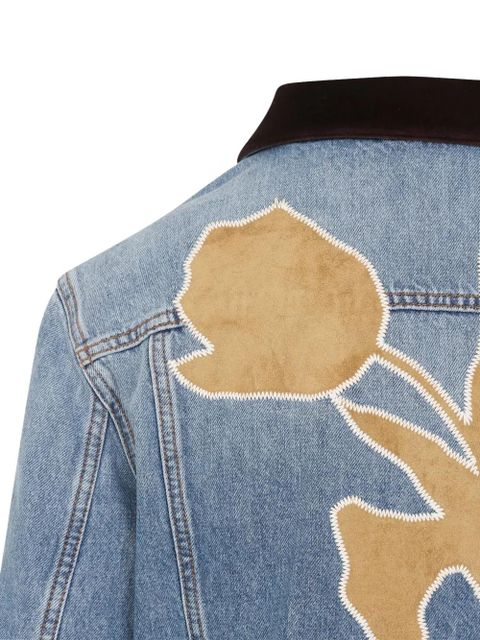 Marni contrasting-collar jacket - Blue