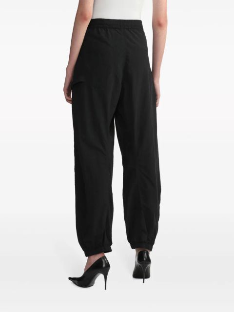 JW Anderson logo-embroidered elasticated-waist track pants - Black