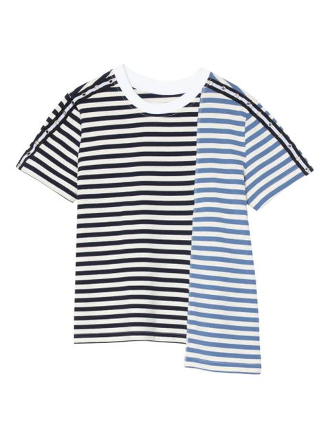 3.1 Phillip Lim striped panelled T-shirt - Black - zdjęcie produktu nr 1