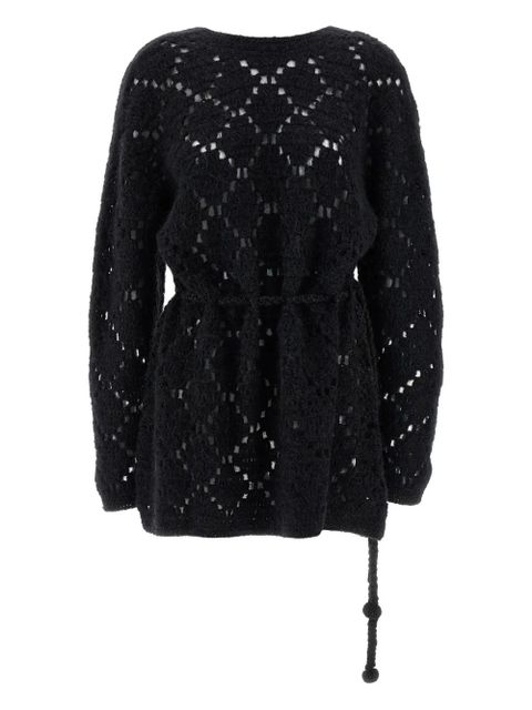 ISABEL MARANT Merida boat-neck mini dress - Black - zdjęcie produktu nr 2