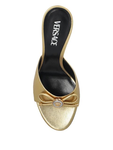 Versace 70mm bow-detail sandals - Yellow