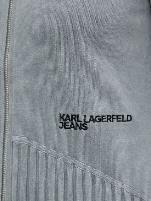 Karl Lagerfeld Jeans kardigan bawełniany damski kolor szary lekki A3W18010