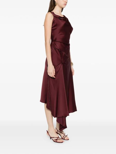 Victoria Beckham draped asymmetric dress - Red - zdjęcie produktu nr 2