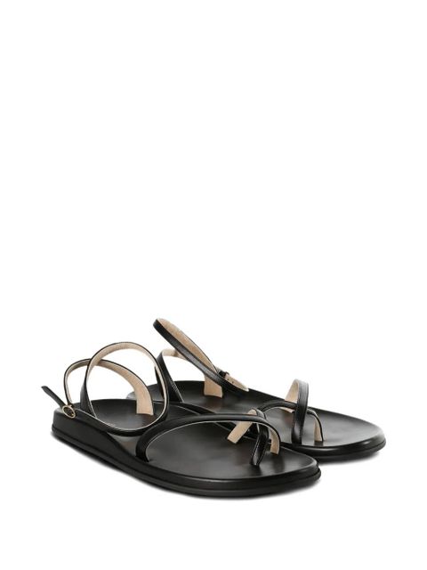 The Row leather cross-strap sandals - Black - zdjęcie produktu nr 2