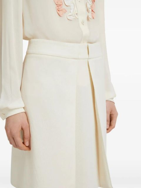 Marni pleated-detail mini skirt - Neutrals