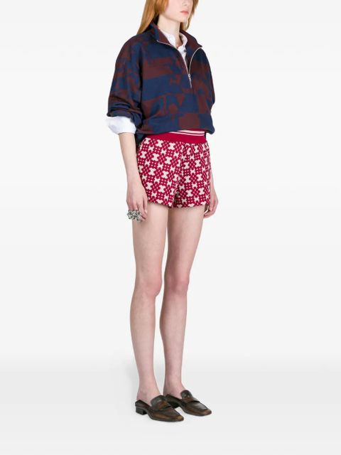 DRIES VAN NOTEN ribbed jacquard shorts - Red - zdjęcie produktu nr 2
