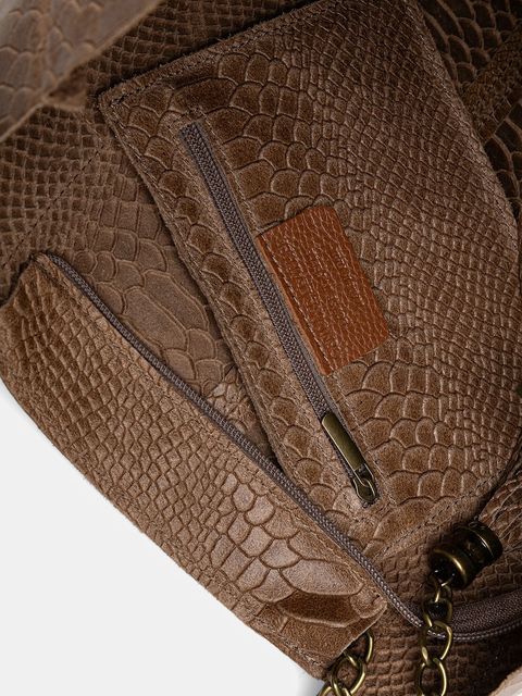 Answear Lab torebka skórzana kolor brązowy