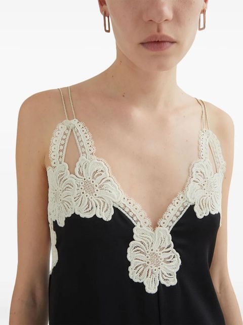 Jil Sander embroidered midi dress - Black