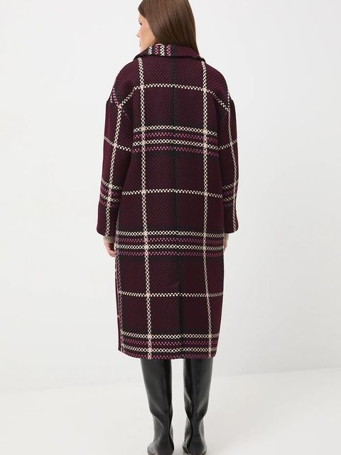 Medicine płaszcz damski kolor bordowy