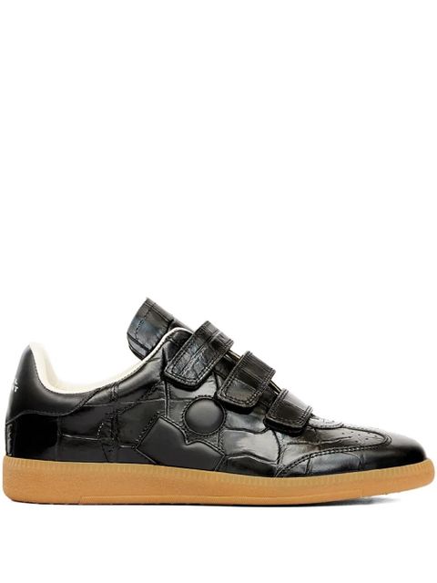 ISABEL MARANT Beth crocodile-effect sneakers - Black - zdjęcie produktu nr 1
